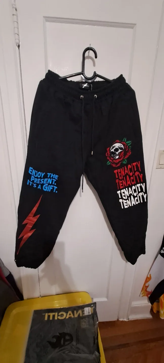 Tenaciti Black Graphic Print Sweatpants