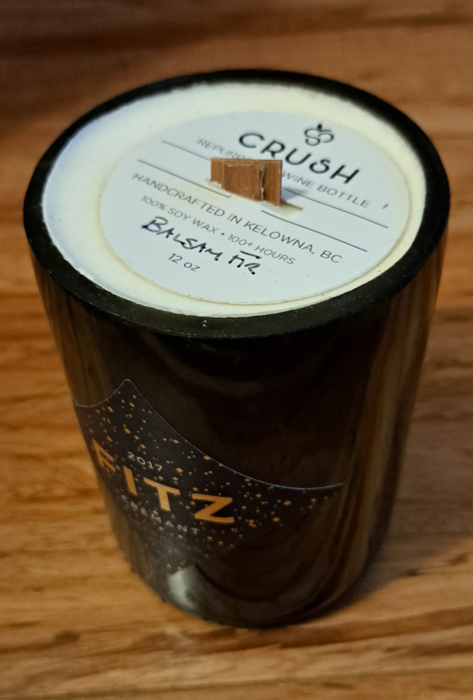 Crush Republic Wine Bottle Candle - Balsam Fir
