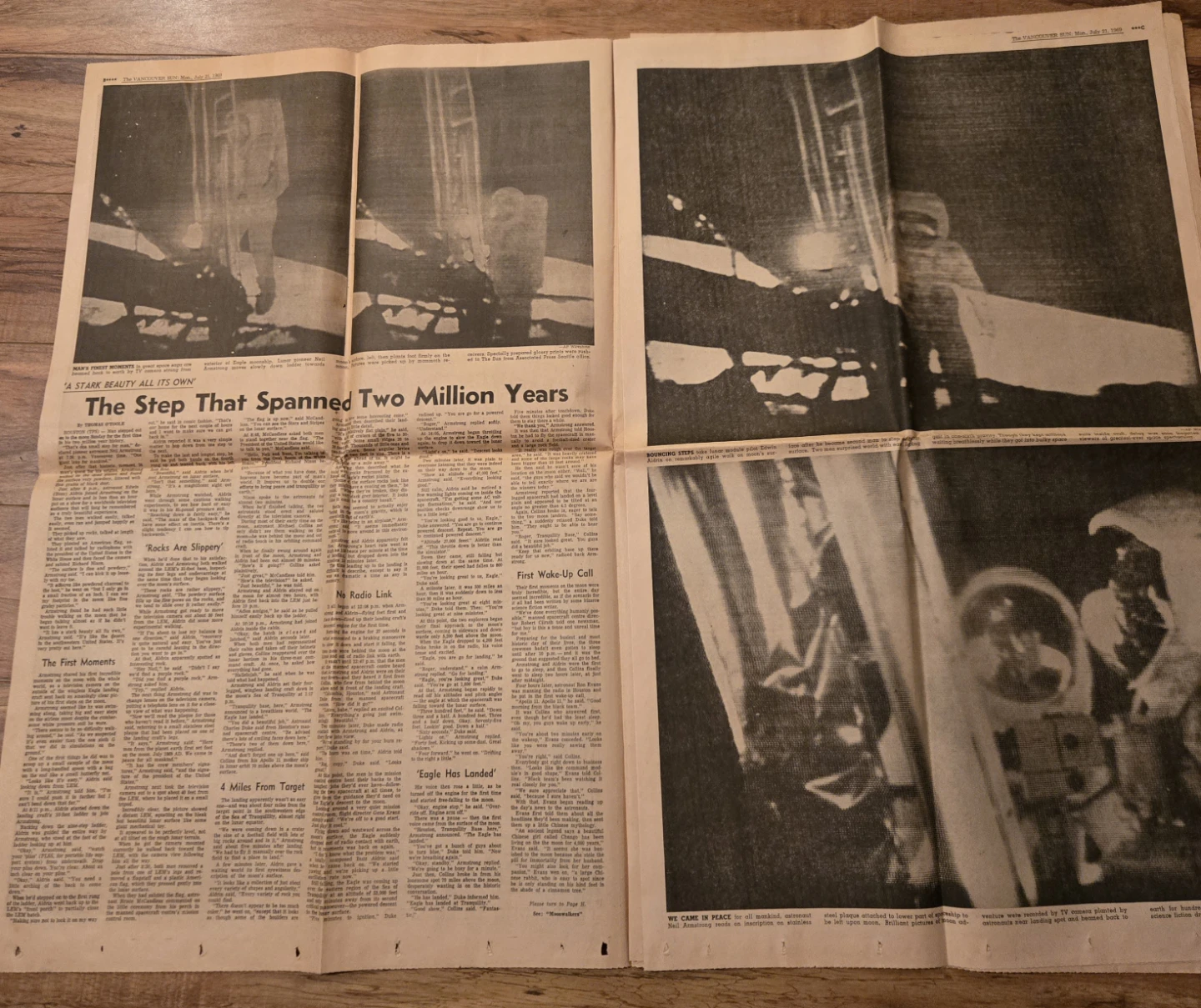 Vintage 'Man Walks on Moon' Vancouver Sun Newspaper - photo 2