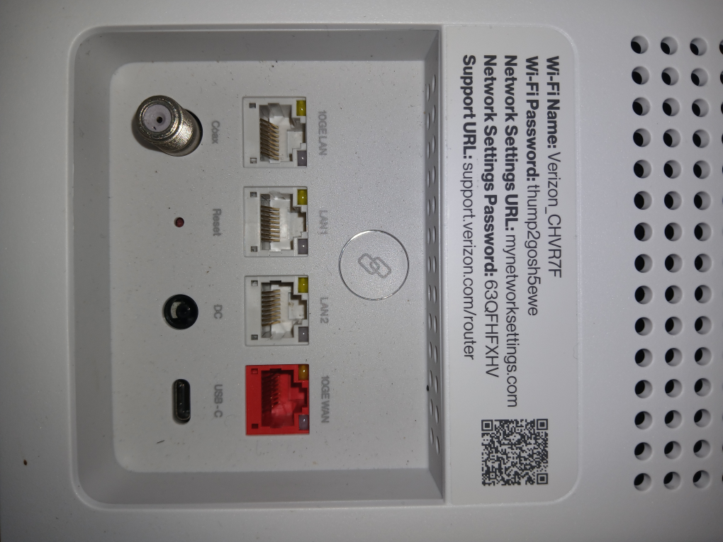 Verizon CHVR7F WiFi Router
