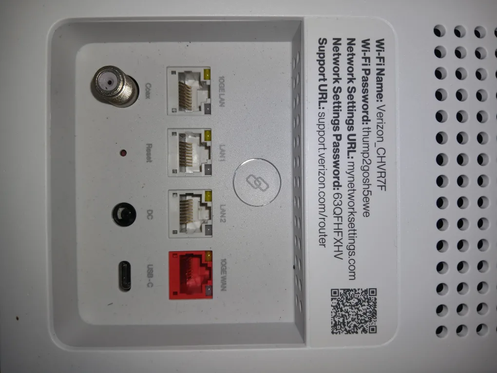 Verizon CHVR7F WiFi Router