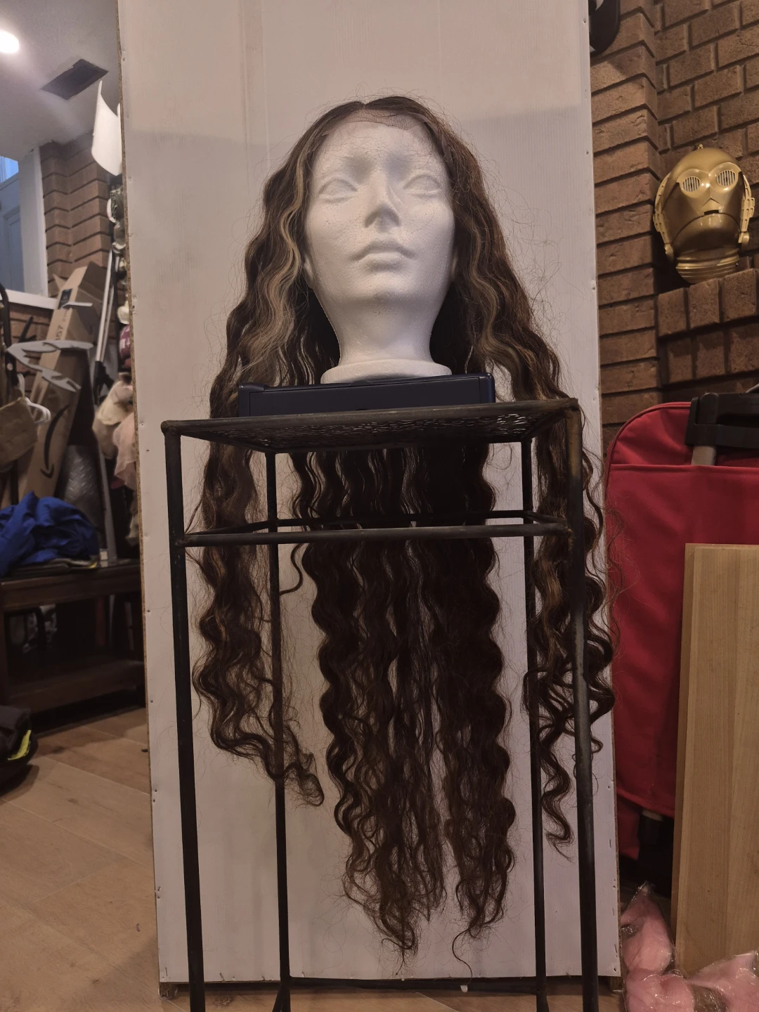 Long Brown Curly Wig