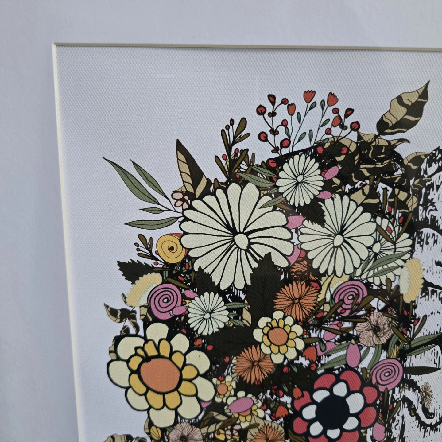 Floral Brain Framed Print - photo 3