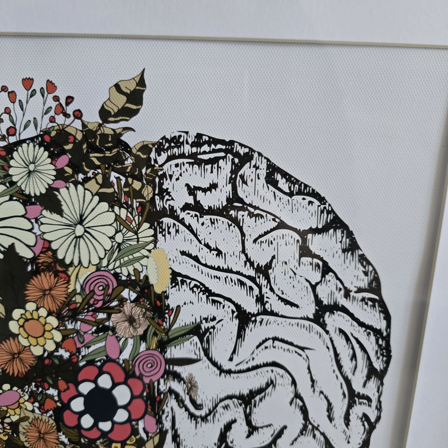 Floral Brain Framed Print - photo 4
