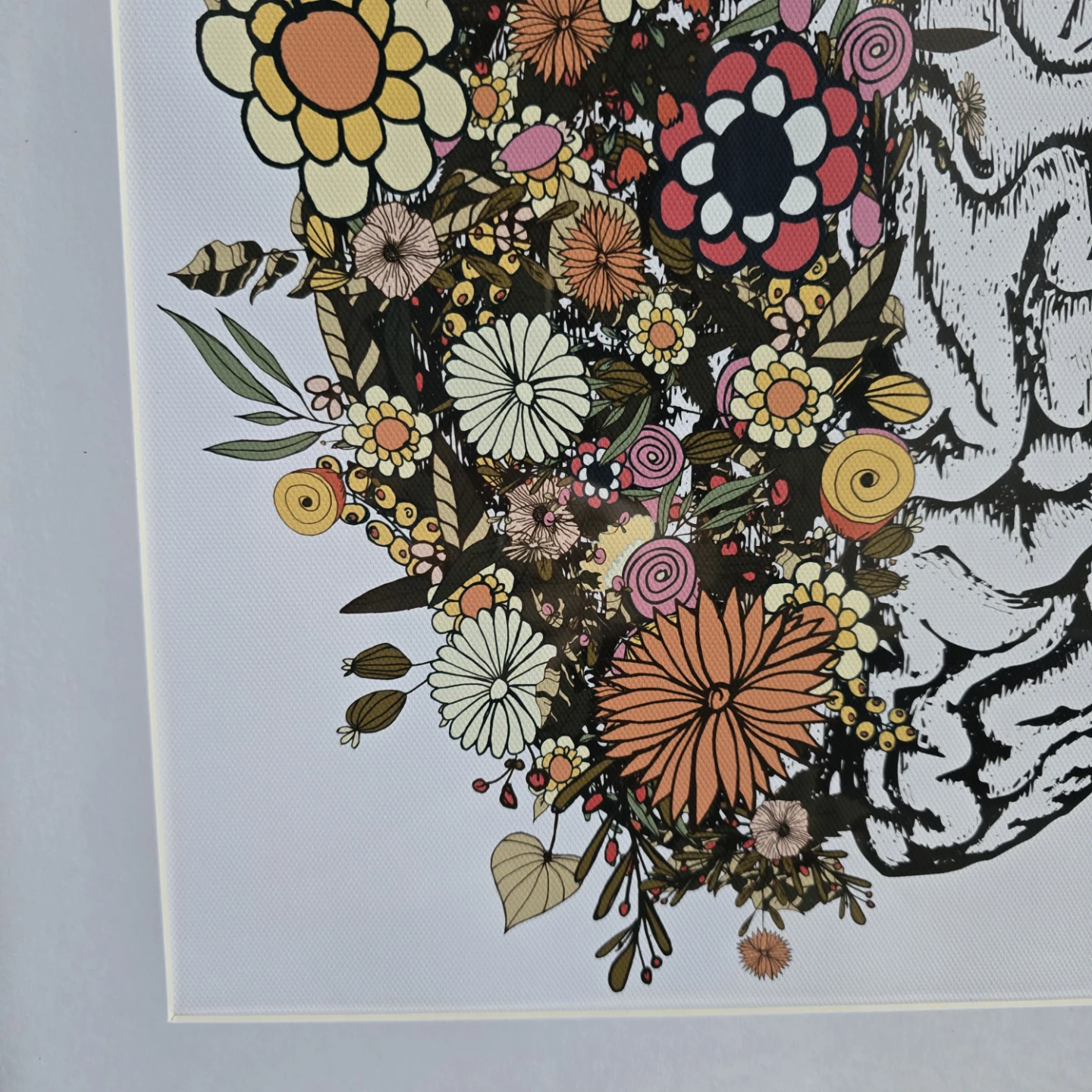 Floral Brain Framed Print - photo 5