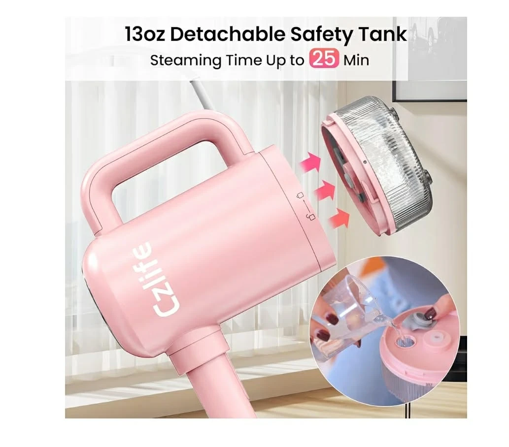 Czlife 1300W Steam Mop - Pink - photo 5