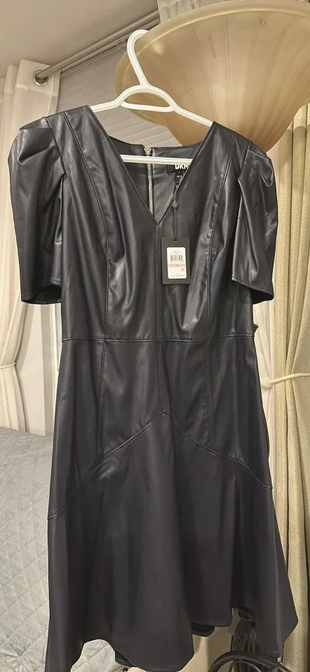 DKNY Faux Leather Dress - Size 10 image indicator(2)