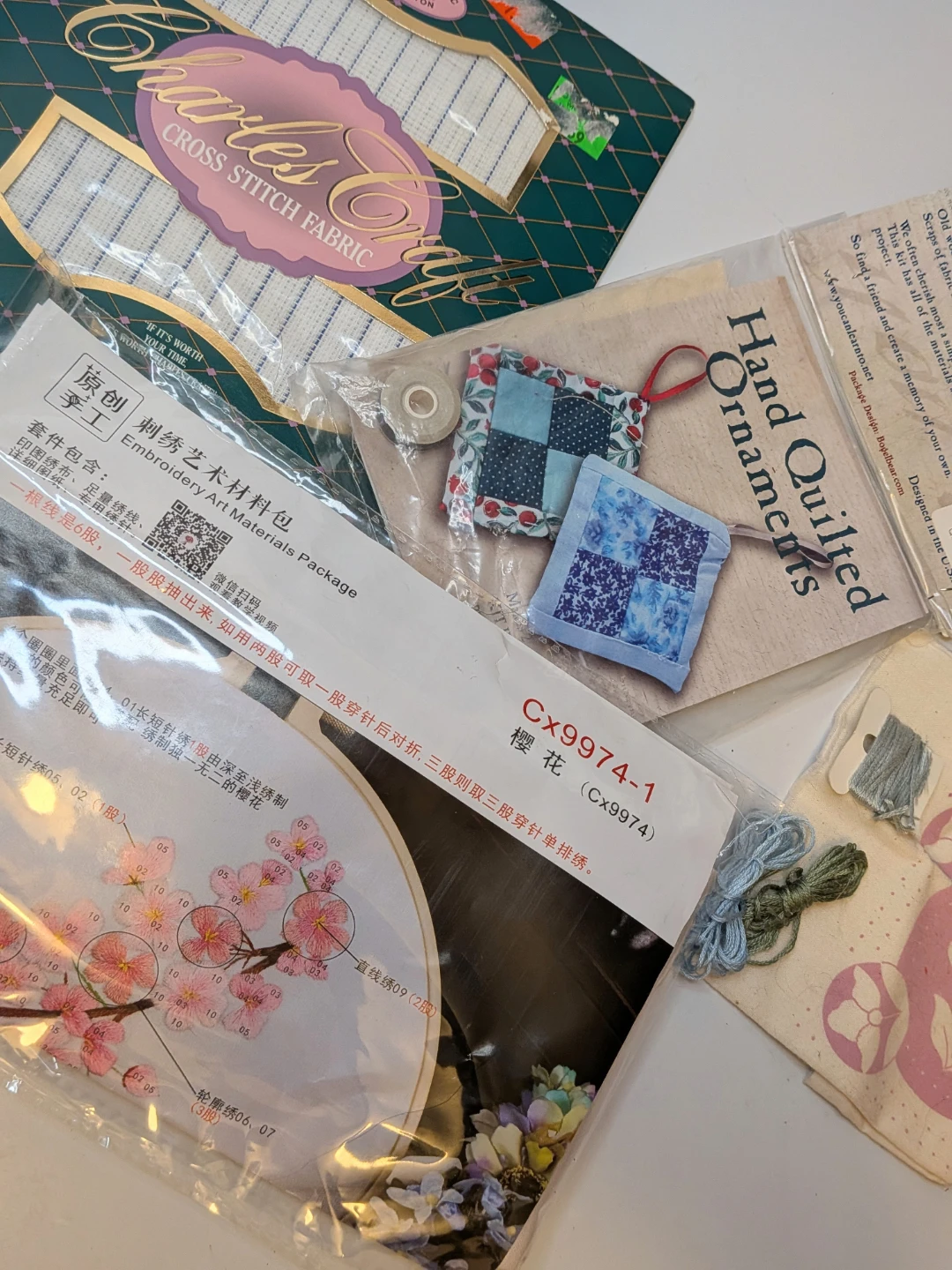 Cross Stitch & Hand Quilted Ornaments Craft Kit all for $5 - photo 2