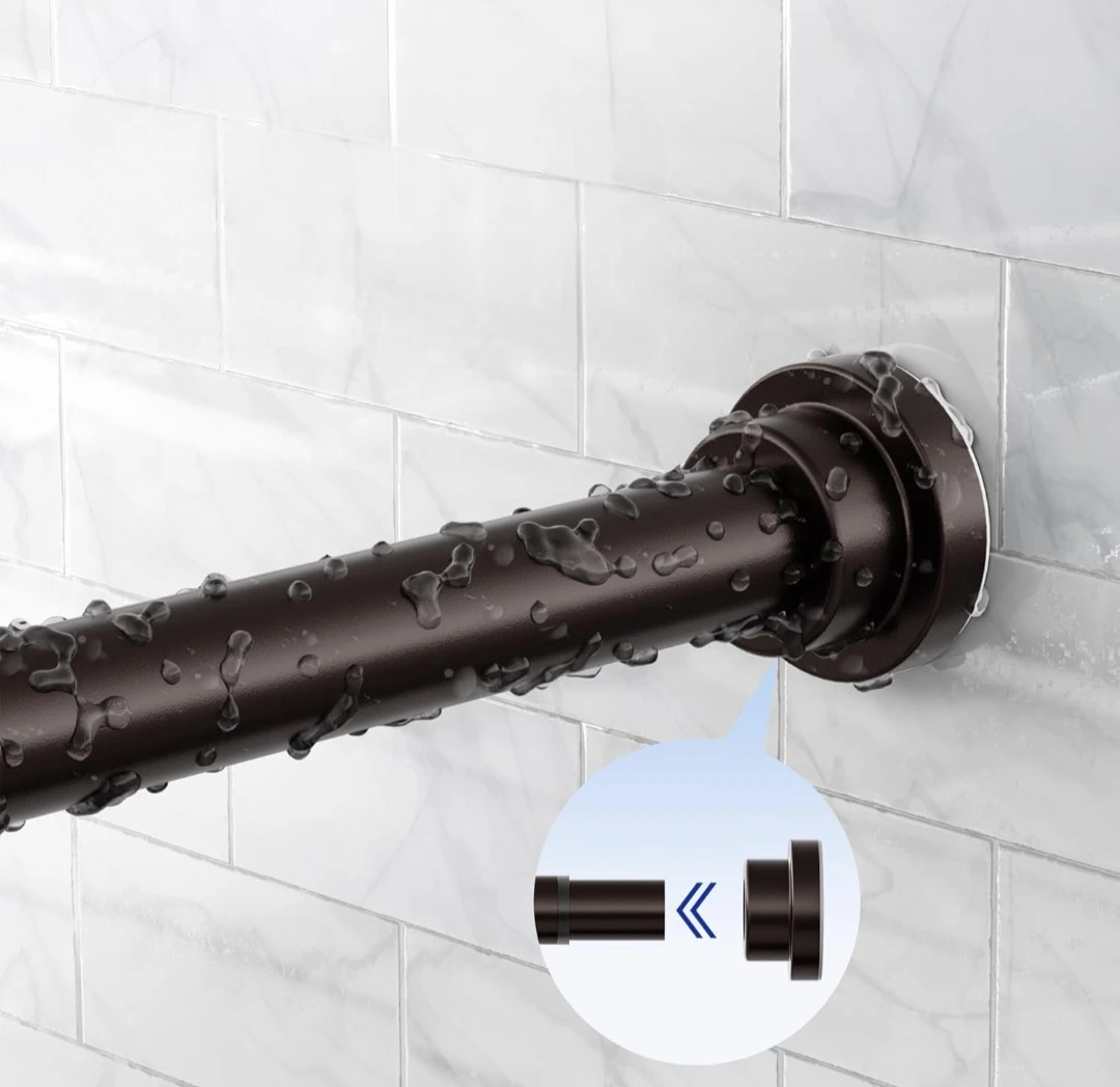 Adjustable Curtain Rod Heavy Duty 19"-89" Bronze - photo 4