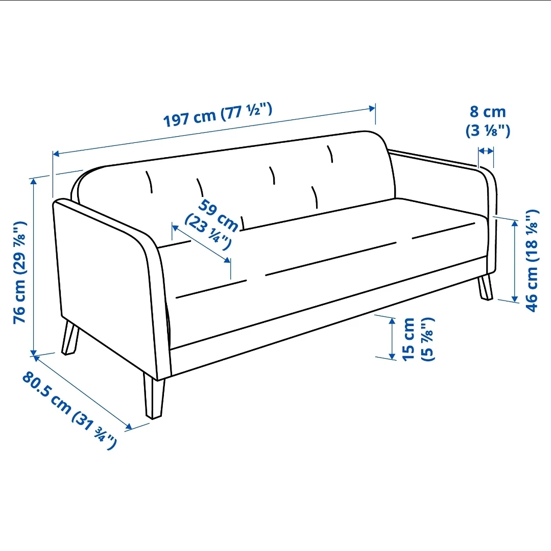IKEA LINANÄS Vissle Dark Gray Sofa - photo 4