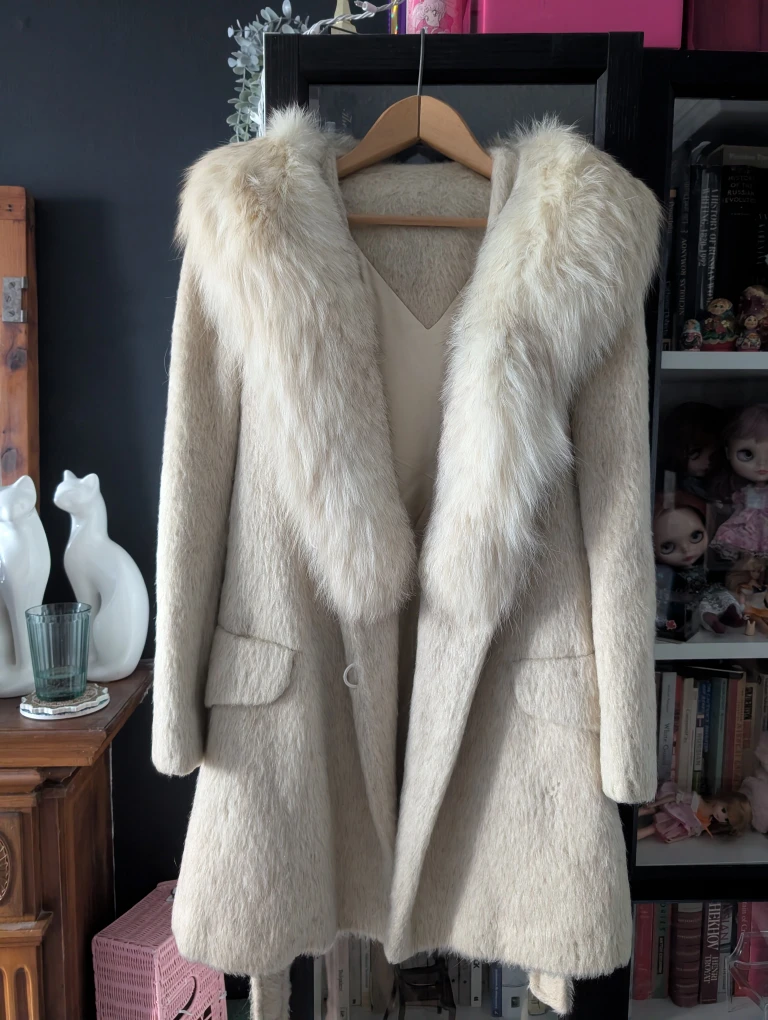Vintage Gainsborough by Samuel Irving Mohair Fur Collar Coat