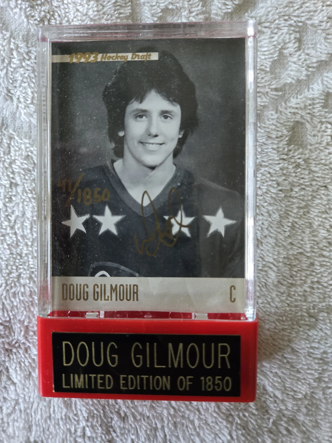 Doug Gilmour Limited Edition Autographed Hockey Draft Card