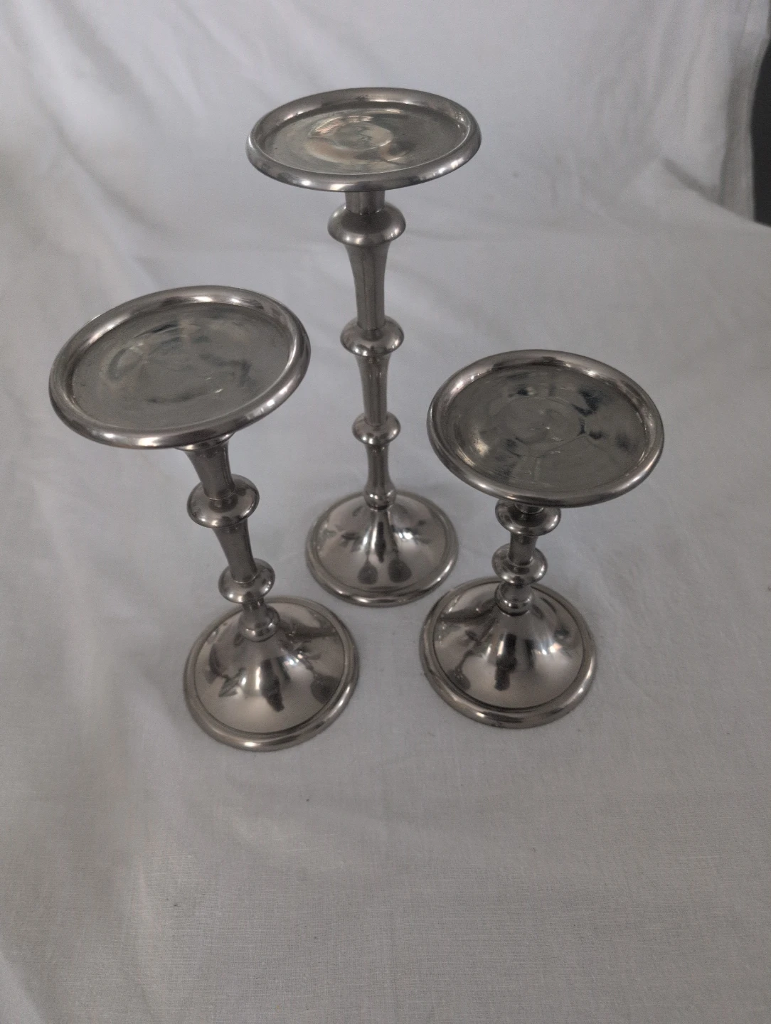 Silver Candle Holders - Set of 3 - photo 2