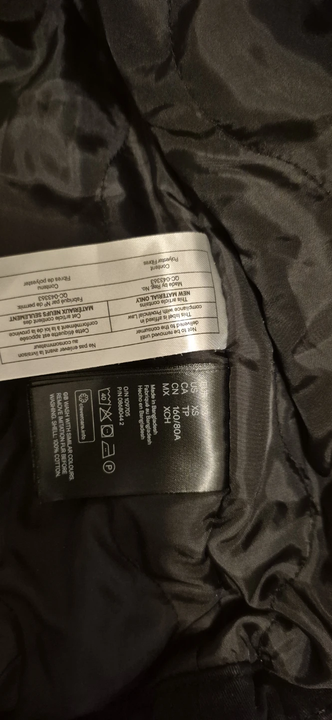 H&M Black Winter Jacket XS - photo 3