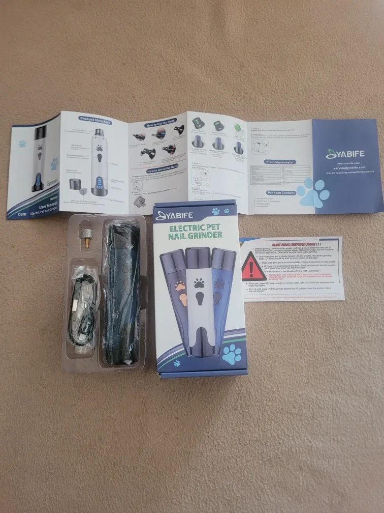 New Yabife Electric Pet Nail Grinder# cleanout