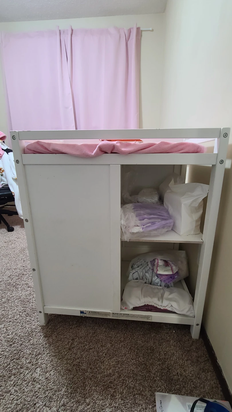 White Baby Changing Table & Crib Combo - photo 2