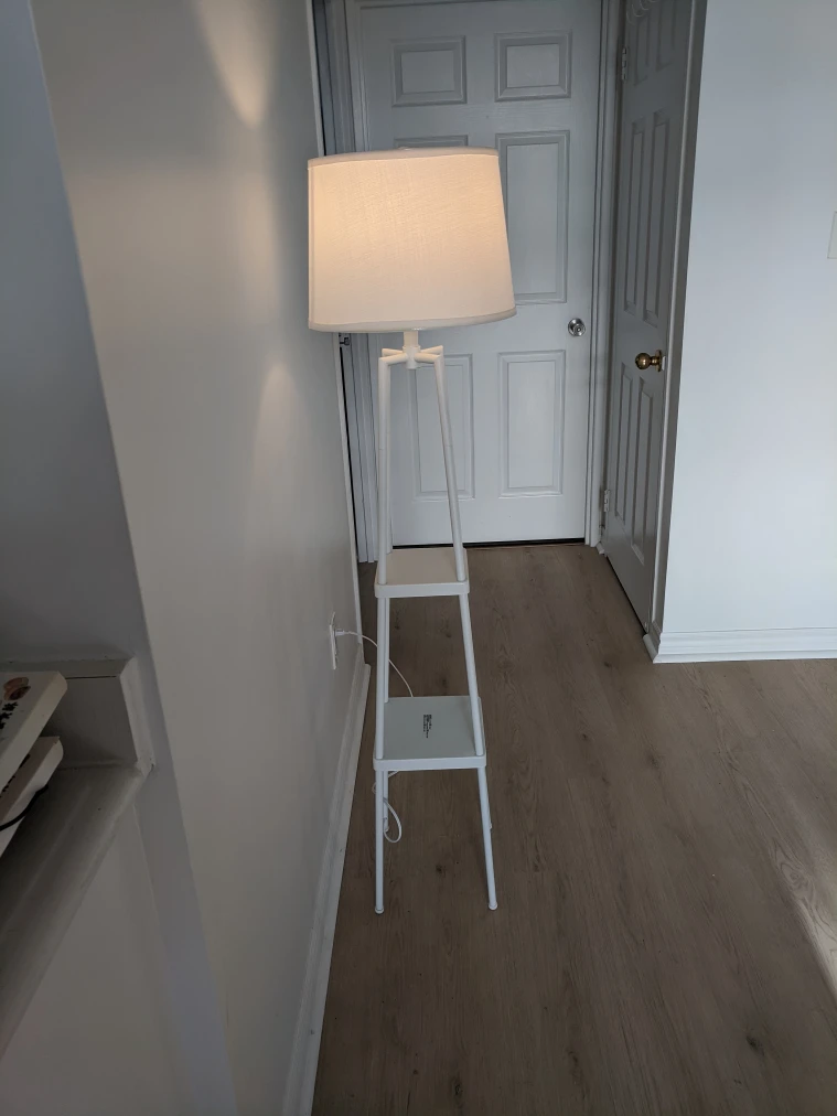 White Shelf Floor Lamp - photo 3