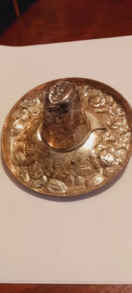 Mexican Sterling Silver 925 Stamped Beautiful Sombrero Hat image indicator(5)