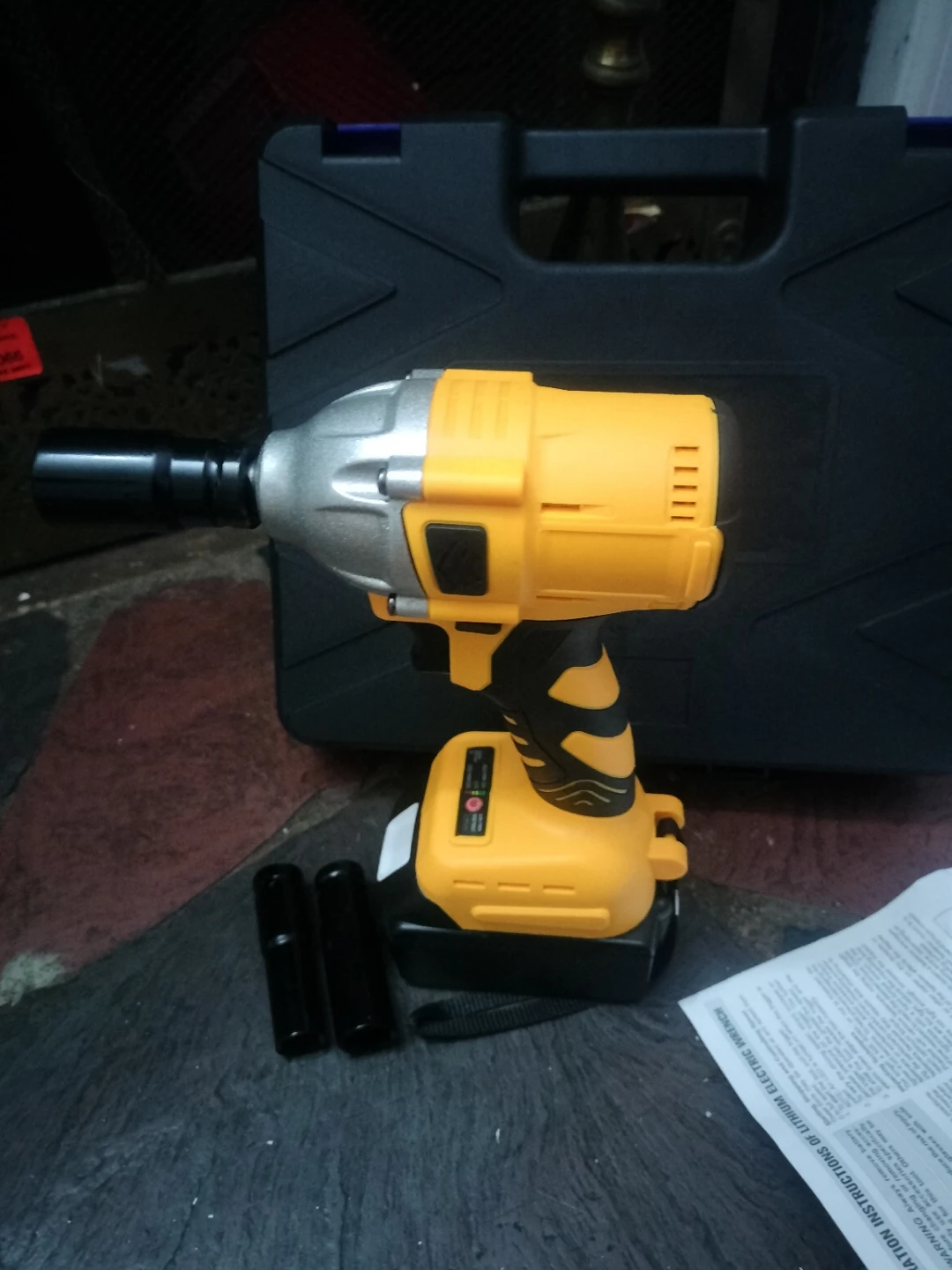 Yellow Impact Wrench with 500N 4.0Ah Battery - photo 3