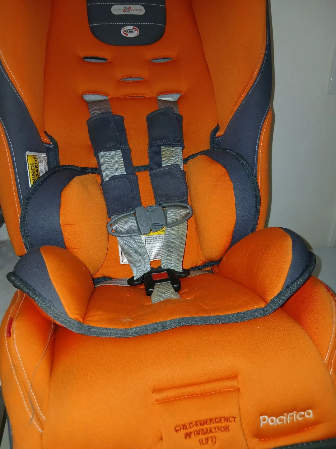 Britax Pacifica Orange Car Seat