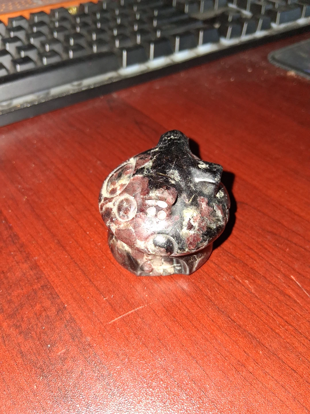 Arfvedsonite & Garnet Mineral Carved Mushroom House