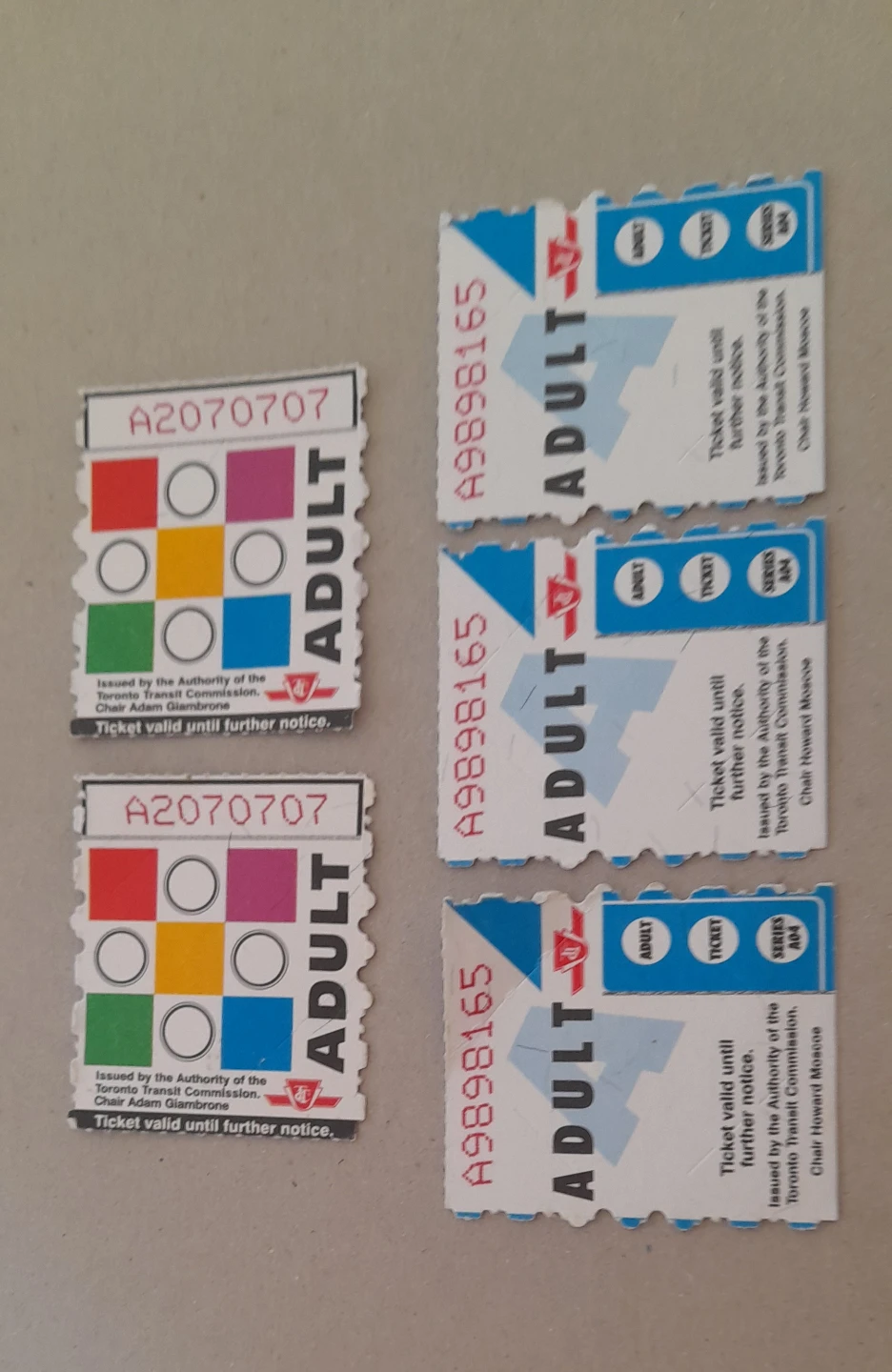 TTC TICKETS- antique now, great for collection