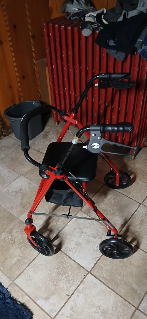 Drive Medical Rollator Walker - Red