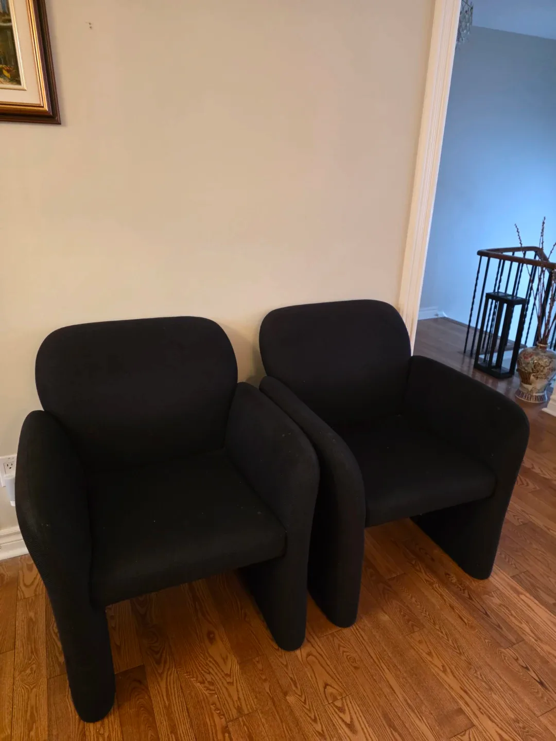 Pair of Black Armchairs