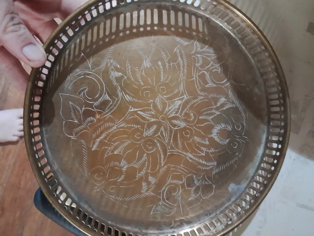 Vintage HBC EP Brass India Tray