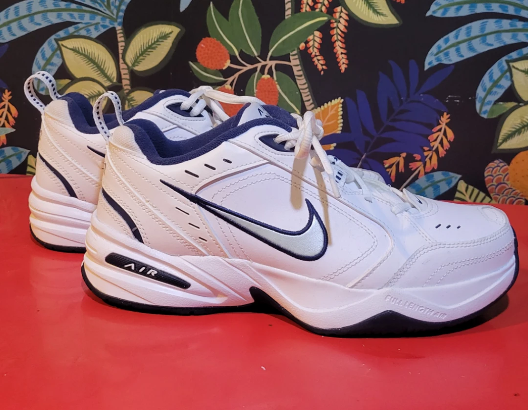 Nike Air Monarch IV White/Navy US 8.5
