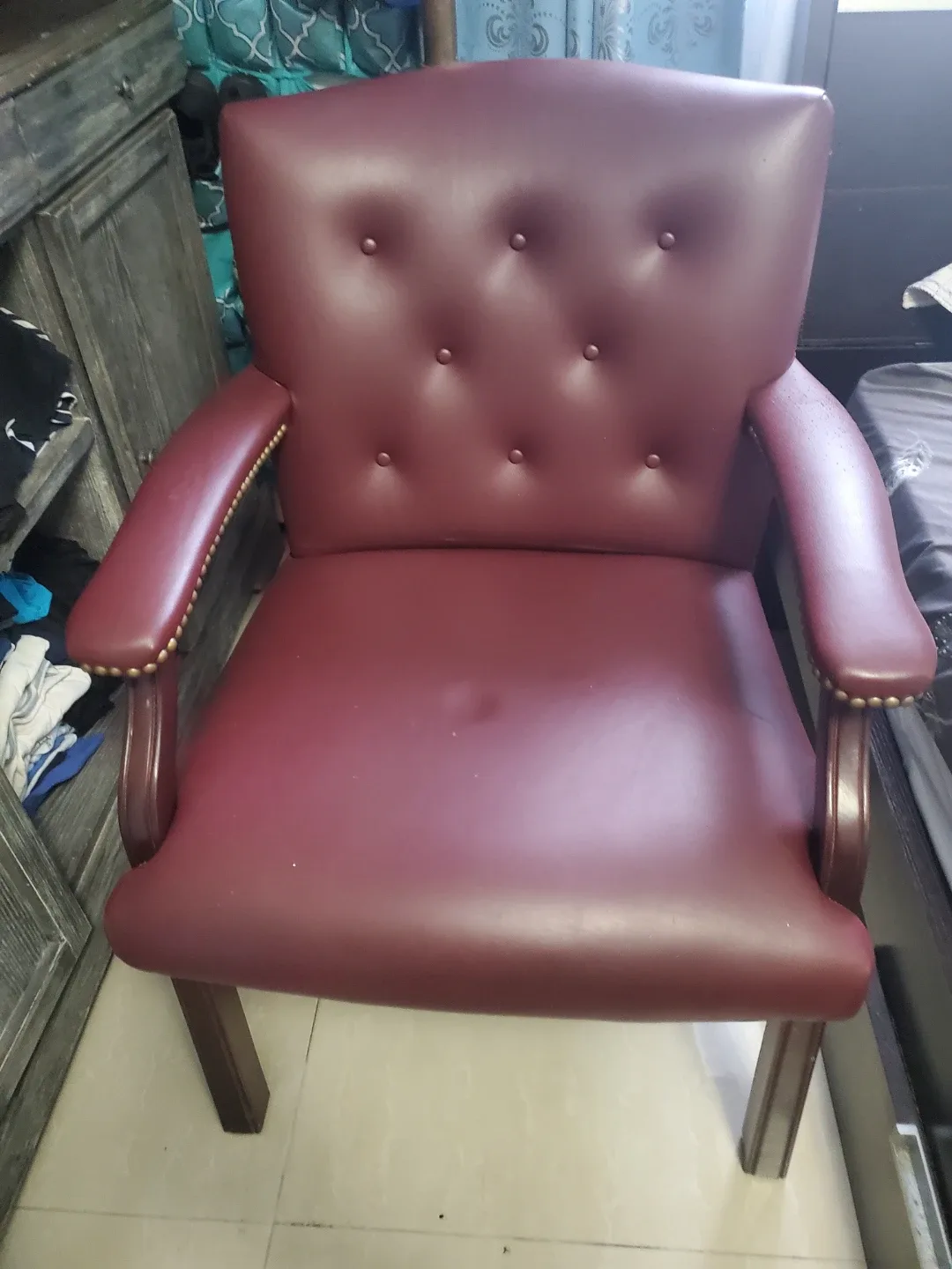 Burgundy Armchair