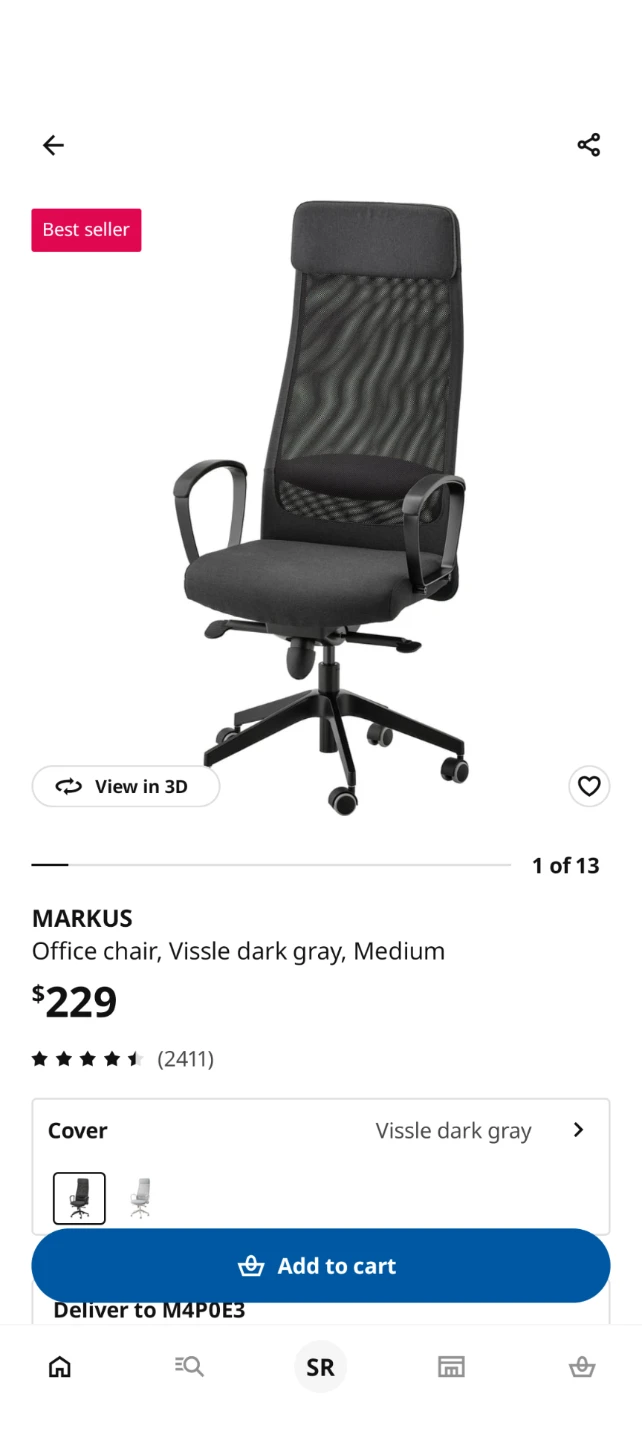 IKEA Markus Office Chair - Vissle Dark Gray - photo 3