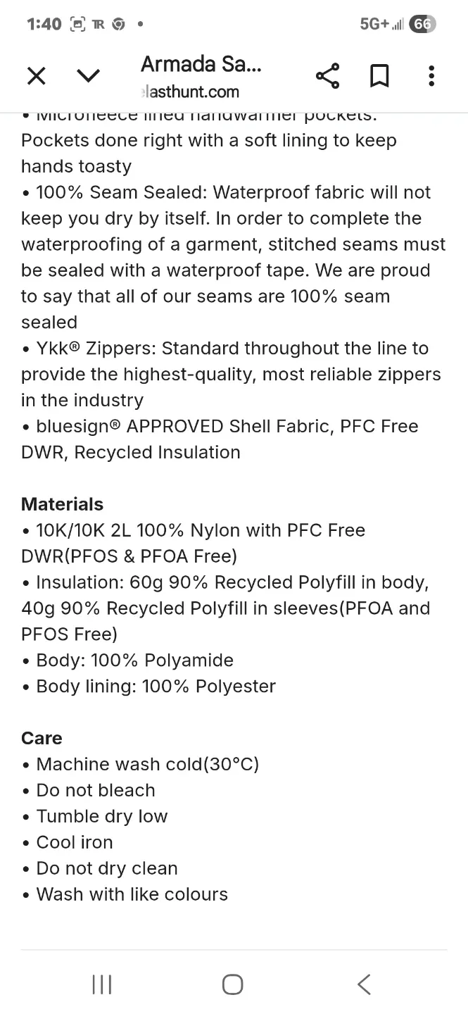 Armada Sarin Jacket - Hoodless Insulated image indicator(4)