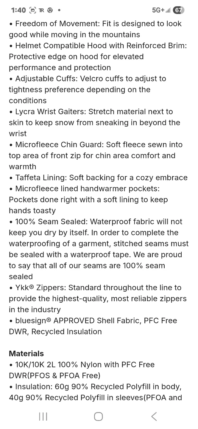 Armada Sarin Jacket - Hoodless Insulated image indicator(5)