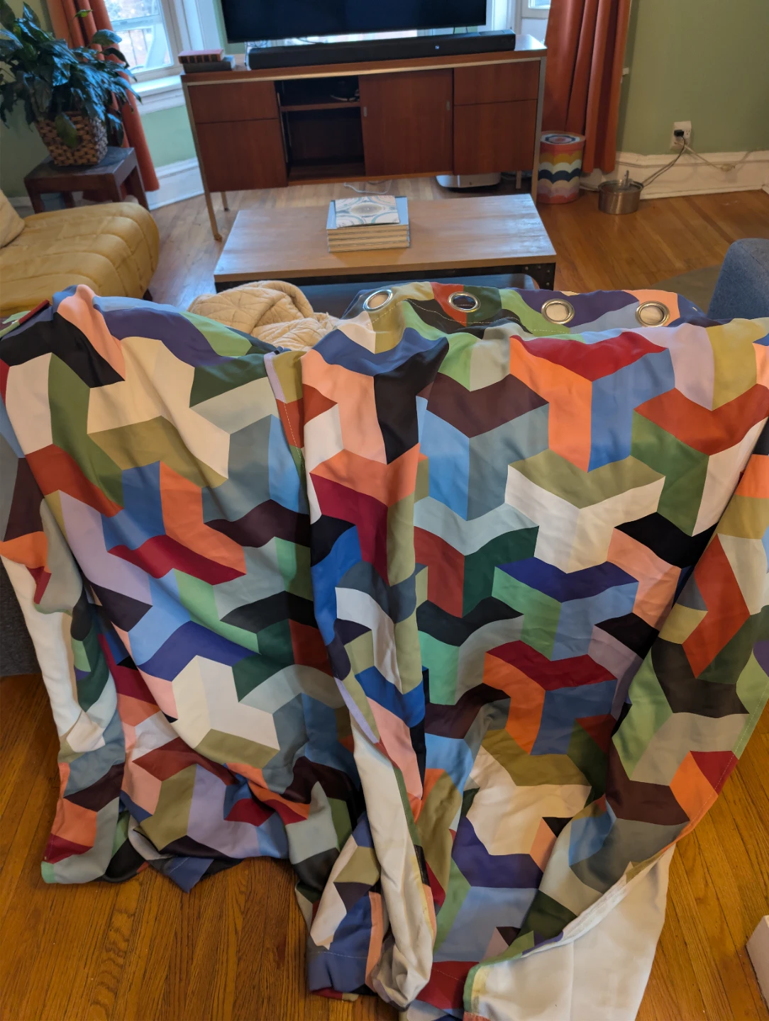 Marimekko Multicolor Print Curtain Panel