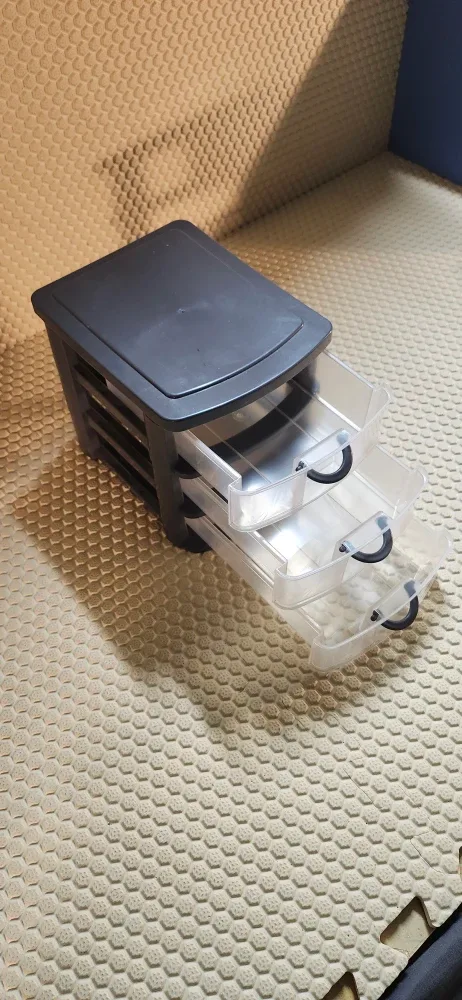 Small 3-Drawer Storage Organizer - Grey