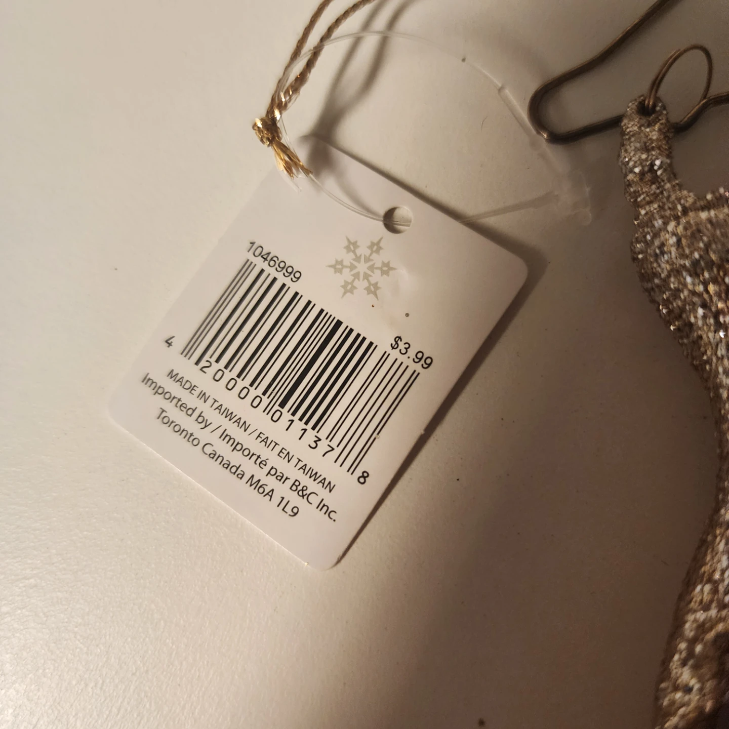 Bowring Holiday Dress Christmas Ornaments - Gold Glitter - photo 5