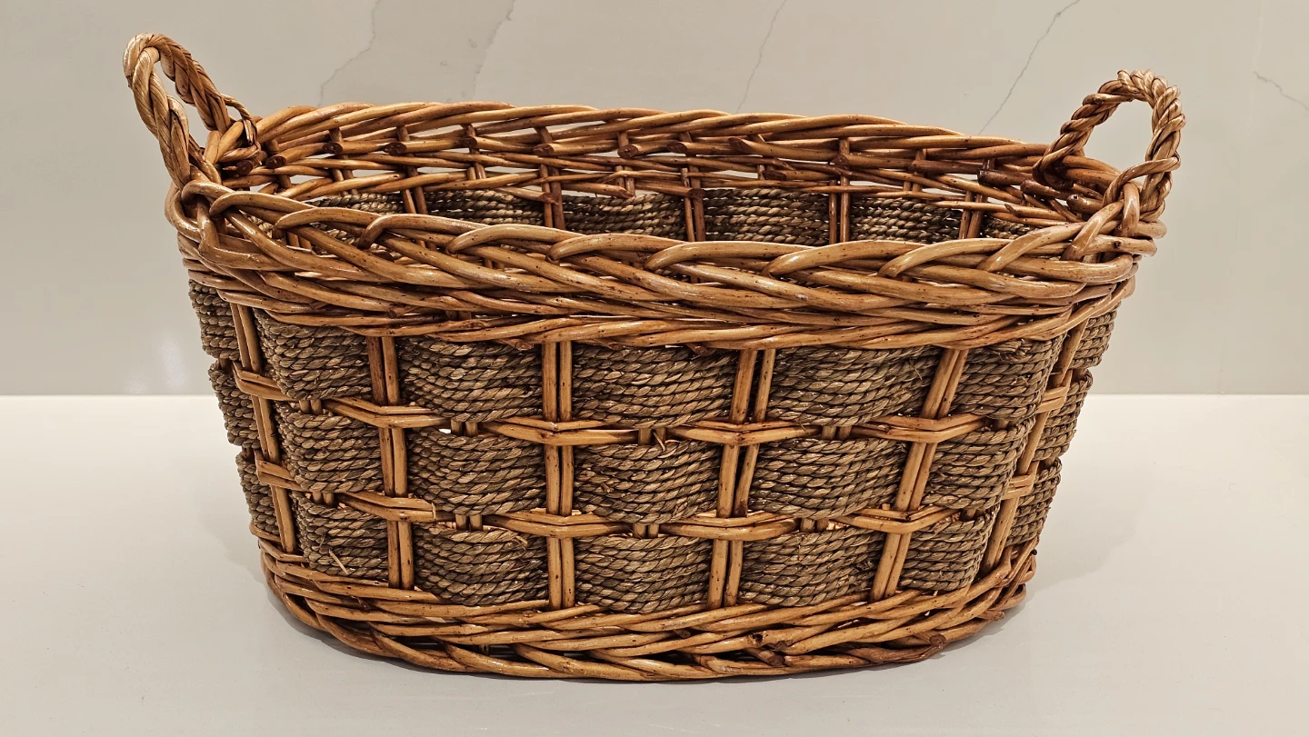 Wicker Basket with Handles - photo 2