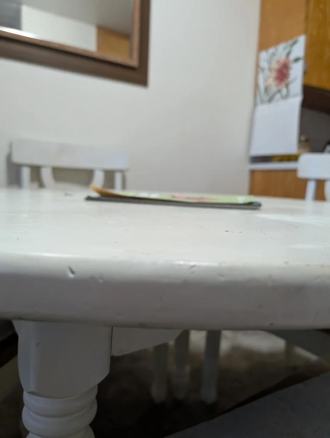 White Solid Wood Table and Chairs image indicator(3)