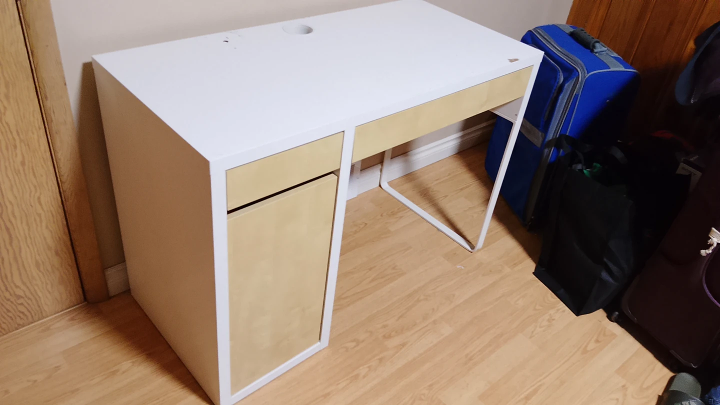 Ikea White Desk with Drawers - photo 2