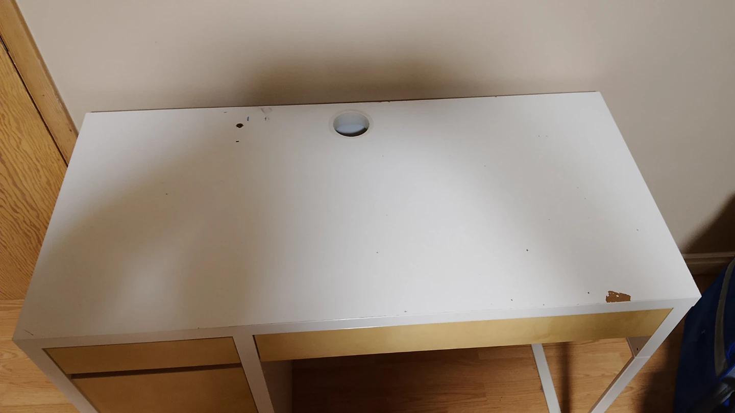 Ikea White Desk with Drawers - photo 3