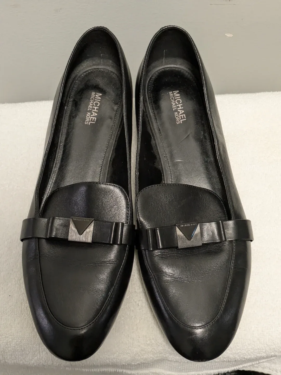 Michael Kors Black Leather Loafers