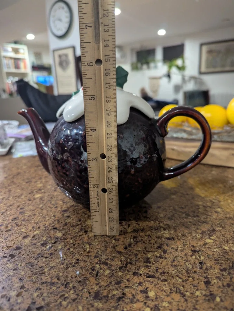 Vintage Christmas Pudding Teapot image indicator(5)
