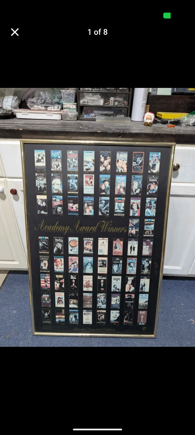 Academy Award Winners Framed VHS Tape Collection