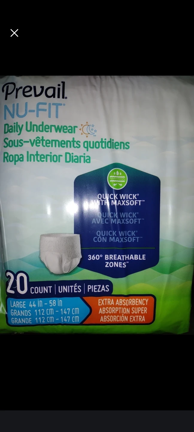 Prevail NU-FIT Daily Underwear, Large, 20 Count #Gifting
