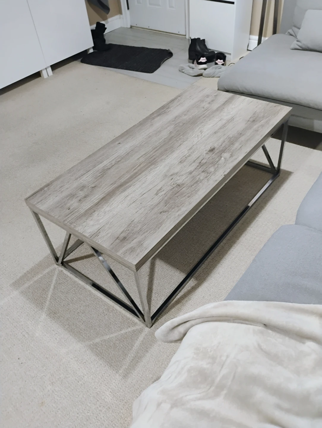 Wood and Metal Coffee Table