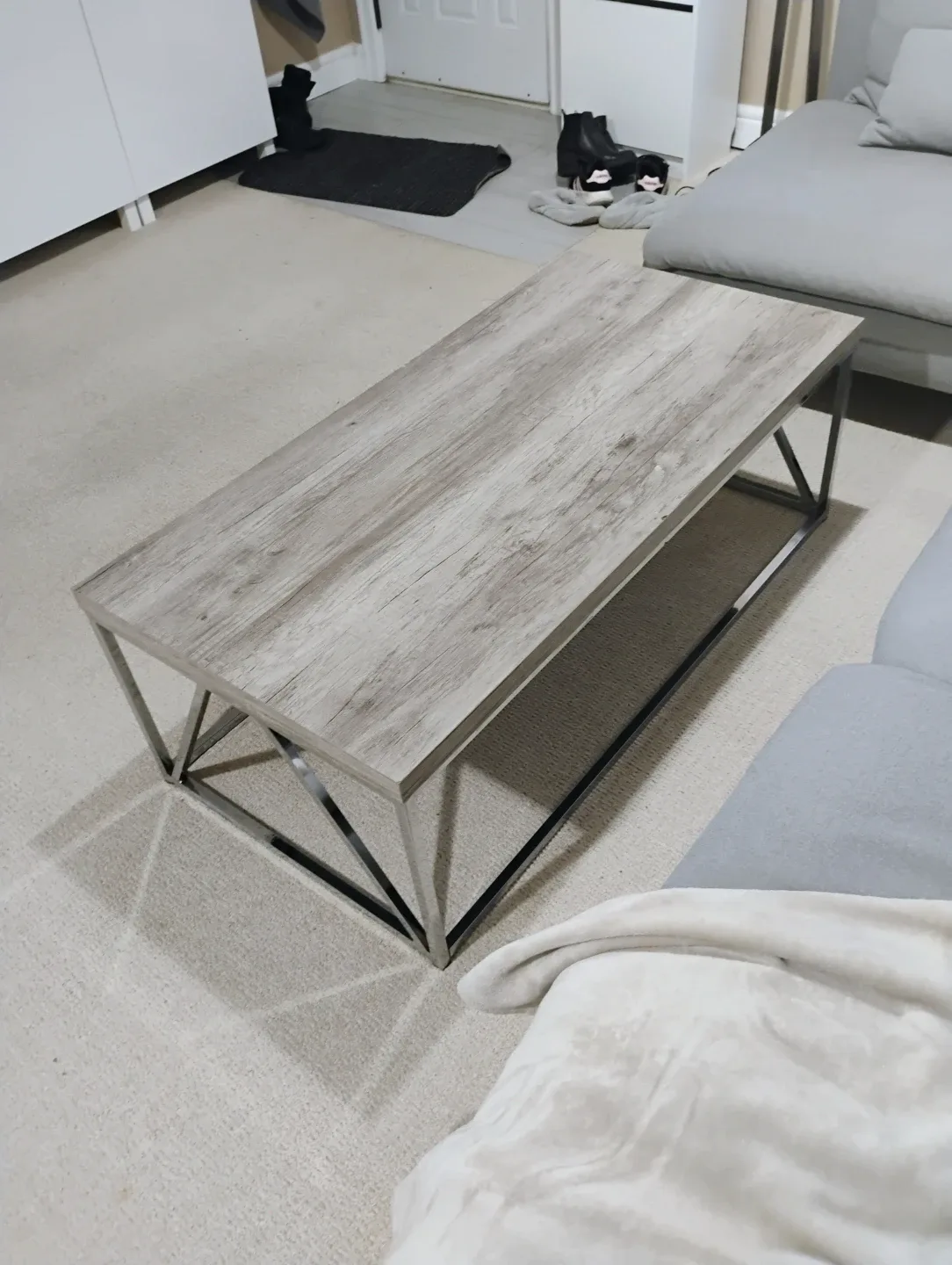 Wood and Metal Coffee Table