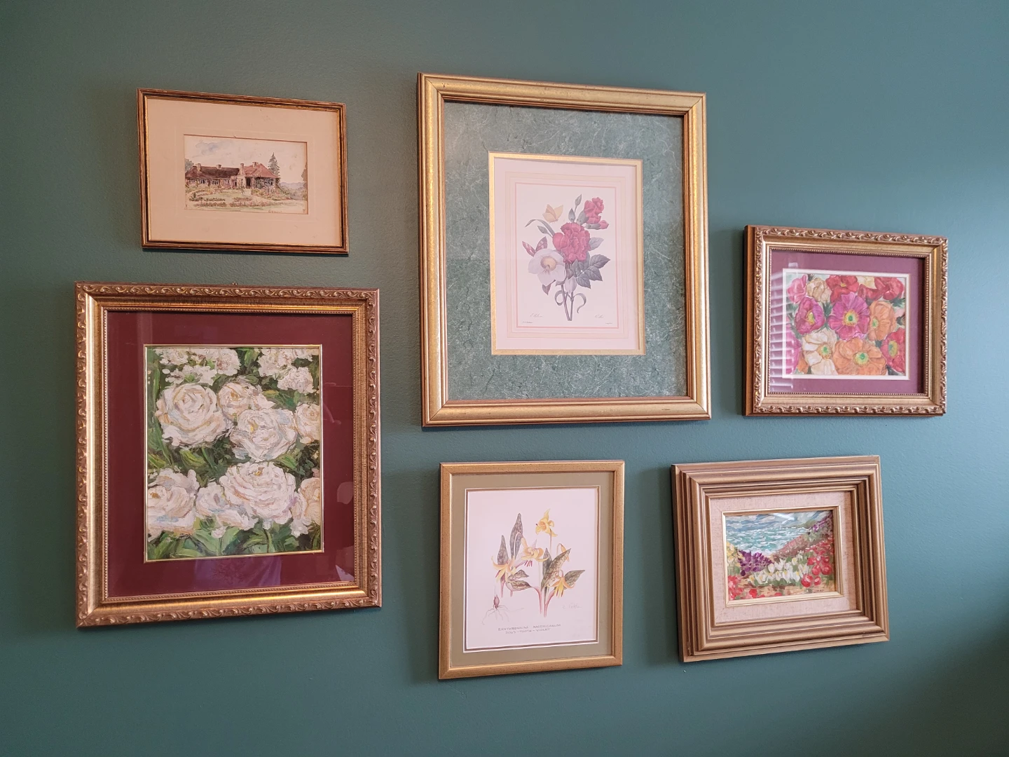Set of 6 Vintage Framed Art Prints