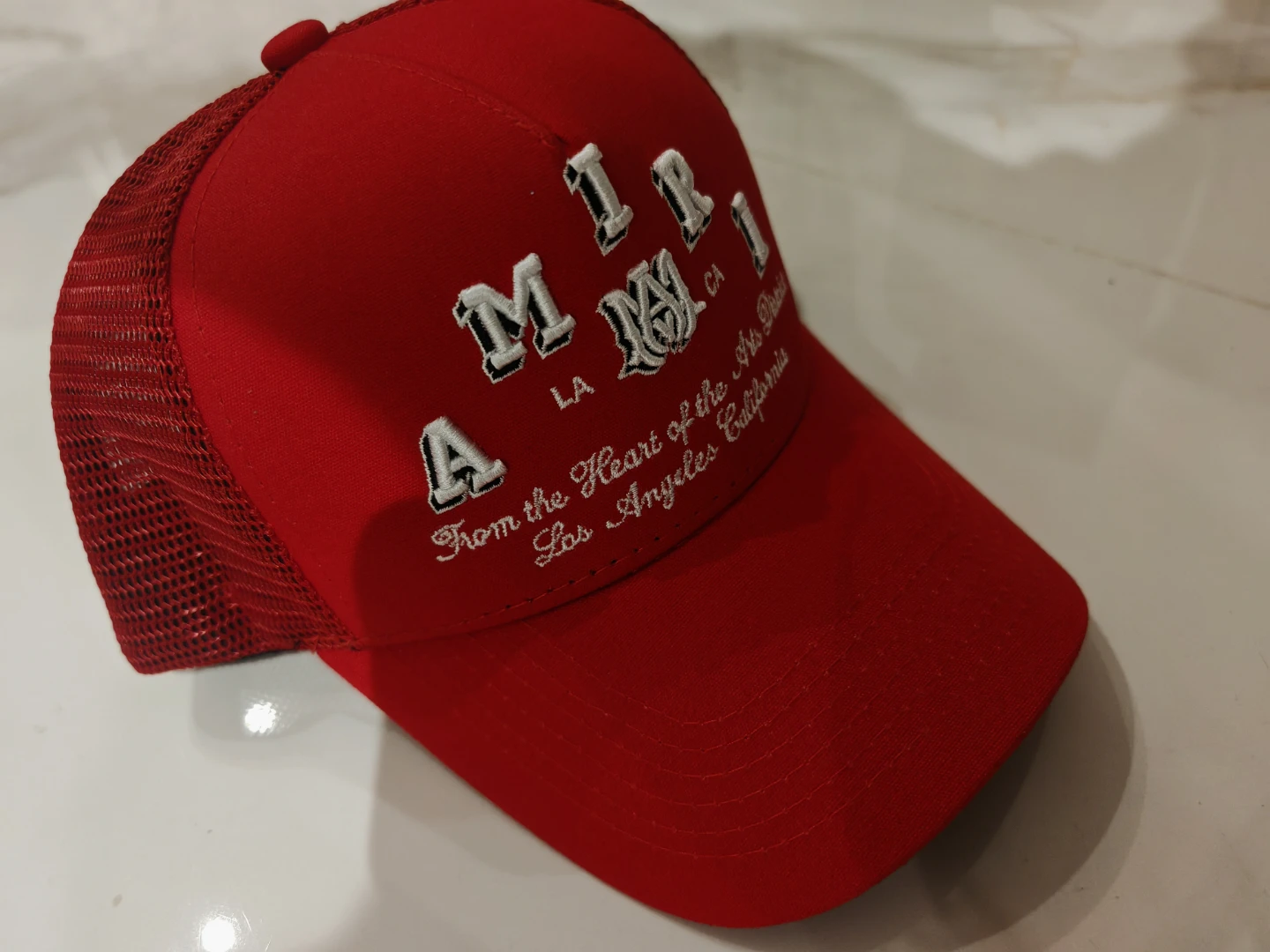 AMIRI Red Trucker Hat Cap