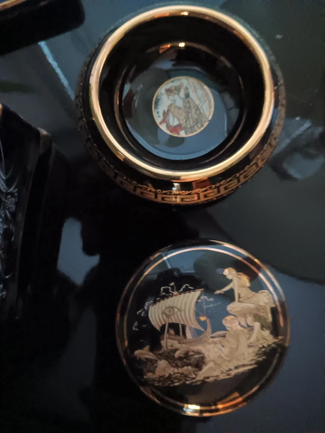 Vintage Navy & Gold Decorative Boxes #cleanout image indicator(2)